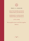 Buchcover Deutschsprachige Theater-Journale / German-Language Theater Journals (1772–1918)