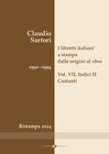 Buchcover I libretti italiani a stampa dalle origini al 1800. Catalogo analitico con 16 indici