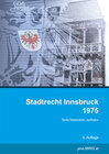 Buchcover Stadtrecht Innsbruck 1975