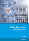 Buchcover Tiroler Gemeindeordnung 2001
