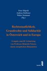 Buchcover Rechtsstaatlichkeit, Grundrechte und Solidarität in Österreich und in Europa