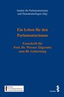 Buchcover Ein Leben für den Parlamentarismus