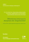 Buchcover Öffentliches Interesse & Akzeptanz der Allgemeinheit