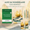 Buchcover Alice im Wunderland Geschenkset (Hardcover + Audio-Online) + Eleganz der Natur Schreibset Premium