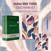 Buchcover Farm der Tiere Geschenkset - 2 Teile (Buch + Audio-Online) + Marmorträume Schreibset Premium