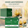 Buchcover Große Meisterwerke Geschenkset - 8 Bücher (Softcover+ Audio-Online) + Eleganz der Natur Schreibset Basics