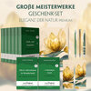 Buchcover Große Meisterwerke Geschenkset - 8 Bücher (Softcover+ Audio-Online) + Eleganz der Natur Schreibset Premium
