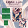 Buchcover Sherlock Holmes Geschenkset - 5 Bücher (mit Audio-Online) + Marmorträume Schreibset Basics