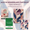 Buchcover Alice im Wunderland Starter-Paket Geschenkset - 2 Bücher (mit Audio-Online) + Marmorträume Schreibset Basics