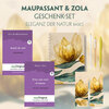 Buchcover Guy de Maupassant & Émile Zola Geschenkset - 2 Bücher (mit Audio-Online) + Eleganz der Natur Schreibset Basics