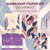 Buchcover Guy de Maupassant Starter-Paket Geschenkset 3 Bücher (mit Audio-Online) + Marmorträume Schreibset Premium