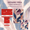 Buchcover Giovanni Verga Geschenkset - 3 Bücher (mit Audio-Online) + Marmorträume Schreibset Basics