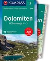 Buchcover KOMPASS Wanderführer Dolomiten Höhenweg 1 bis 3, 71 Touren mit Extra-Tourenkarte