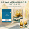 Buchcover Die Dame mit dem Hündchen Geschenkset (Buch mit Audio-Online) + Eleganz der Natur Schreibset Basics