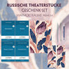 Buchcover Russische Theaterstücke Geschenkset - 4 Bücher (mit Audio-Online) + Marmorträume Schreibset Premium