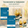 Buchcover Tschechow & Turgenew Geschenkset - 2 Bücher (Hardcover mit Audio-Online) + Eleganz der Natur Schreibset Basics