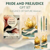 Buchcover Pride and Prejudice (with audio-online) Readable Classics Geschenkset + Eleganz der Natur Schreibset Premium