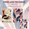 Buchcover Pride and Prejudice (with audio-online) Readable Classics Geschenkset + Marmorträume Schreibset Basics