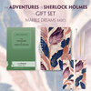 Buchcover The Adventures of Sherlock Holmes (with audio-online) Readable Classics Geschenkset + Marmorträume Schreibset Basics