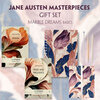 Buchcover Jane Austen's Masterpieces (with audio-online) Readable Classics Geschenkset + Marmorträume Schreibset Basics