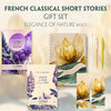 Buchcover French Classical Short Stories (with audio-online) Readable Classics Geschenkset + Eleganz der Natur Schreibset Basics