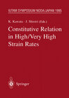 Buchcover Constitutive Relation in High/Very High Strain Rates