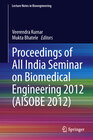 Buchcover Proceedings of All India Seminar on Biomedical Engineering 2012 (AISOBE 2012)