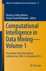 Buchcover Computational Intelligence in Data Mining—Volume 1