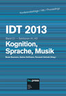 Buchcover IDT 2013 Band 2.1 - Kognition, Sprache, Musik