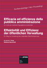 Buchcover Efficacia ed efficienza della pubblica amministrazione