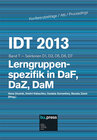 Buchcover IDT 2013/7 Lerngruppenspezifik in DaF, DaZ, DaM