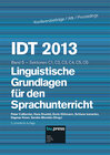 Buchcover IDT 2013/5 Linguistische Grundlagen für den Sprachunterricht