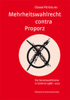 Buchcover Mehrheitswahlrecht contra Proporz