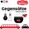 Buchcover Gegensätze schwarz-weiß-rot (Baby Montessori)