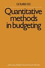 Buchcover Quantitative methods in budgeting