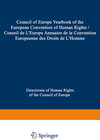 Buchcover Council of Europe Yearbook of the European Convention on Human Rights / Conseil de L’Europe Annuaire de la Convention Eu