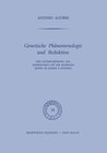 Buchcover Genetische Phänomenologie und Reduktion