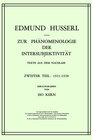 Buchcover Zur Phänomenologie der Intersubjektivität