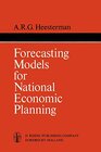 Buchcover Forecasting Models for National Economic Planning: 2nd Revised and Extended Edition (International Studies in Economics 