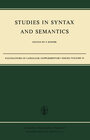 Buchcover Studies in Syntax and Semantics