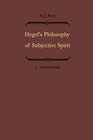 Buchcover Hegels Philosophie des subjektiven Geistes / Hegel’s Philosophy of Subjective Spirit: Band I / Volume I