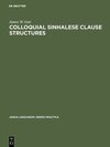 Buchcover Colloquial Sinhalese Clause Structures