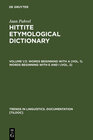 Buchcover Jaan Puhvel: Hittite Etymological Dictionary / Words beginning with A (Vol. 1). Words beginning with E and I (Vol. 2)