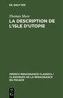 Buchcover La description de l’isle d’utopie