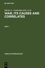 Buchcover War, its Causes and Correlates
