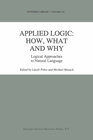 Buchcover Applied Logic: How, What and Why