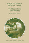 Buchcover Syntactic Change in Medieval French