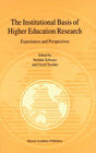 Buchcover The Institutional Basis of Higher Education Research