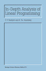 Buchcover In-Depth Analysis of Linear Programming