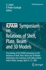 Buchcover IUTAM Symposium on Relations of Shell, Plate, Beam and 3D Models